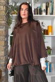 Sander Pull Tie Fine Knit Chocolate